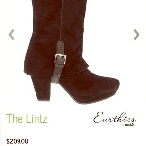 Earthies Lintz boot 8.5m,black suede leather